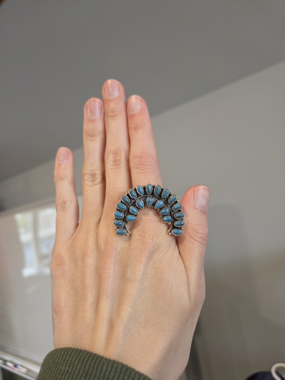Turquoise Naja Sterling Ring 176